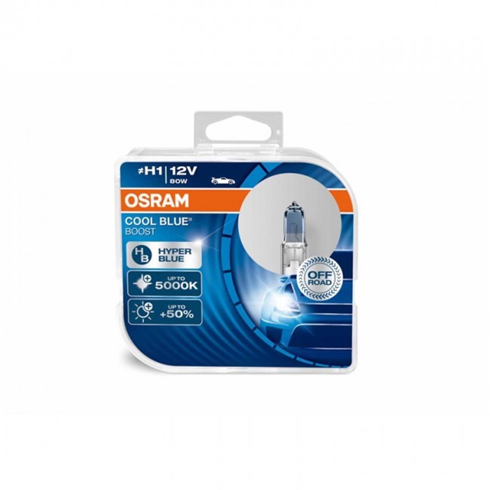 Halogen OSRAM COOL BLUE BOOST H1 P14.5s 12V 80W DUO