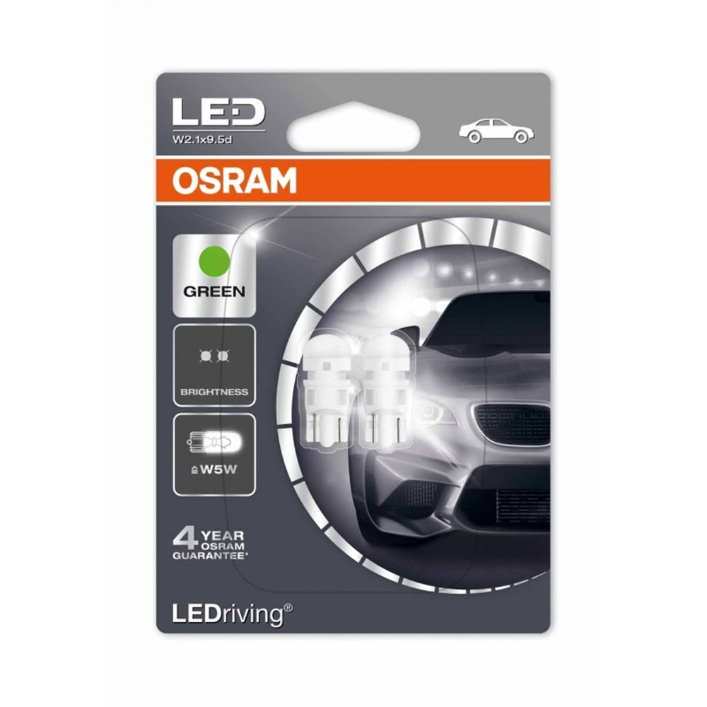 OSRAM LEDriving® 2880GR-02B 0,5 W 12V W2.1x9.5d W5W Green