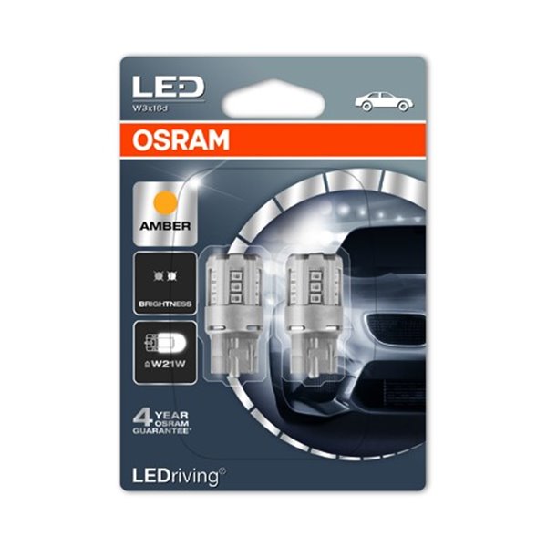 OSRAM LEDriving® 7705YE-02B  12V W3x16d W21W (T20 SC) Amber