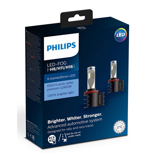 Philips LED Fog White 12794 UNI 12V9W PGJ19-1/2/3 X2