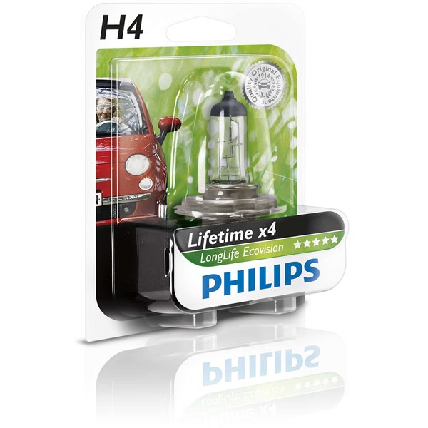Philips H4 LongLife EcoVision 12V60/55W P43t-38 B1