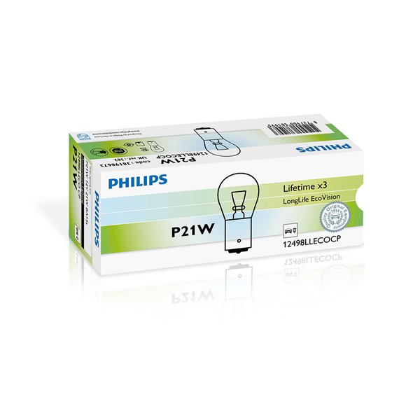 Philips P21W LongLife EcoVision 12V21 BA15s CP