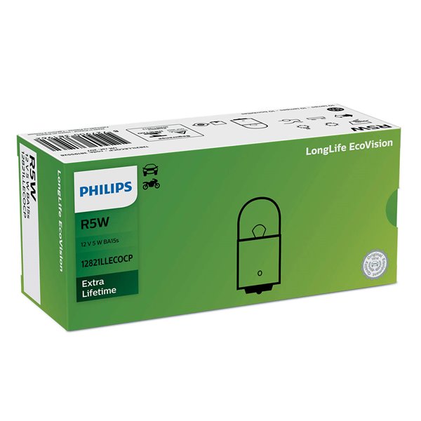 Philips R5W LongLife EcoVision 12V BA15s CP