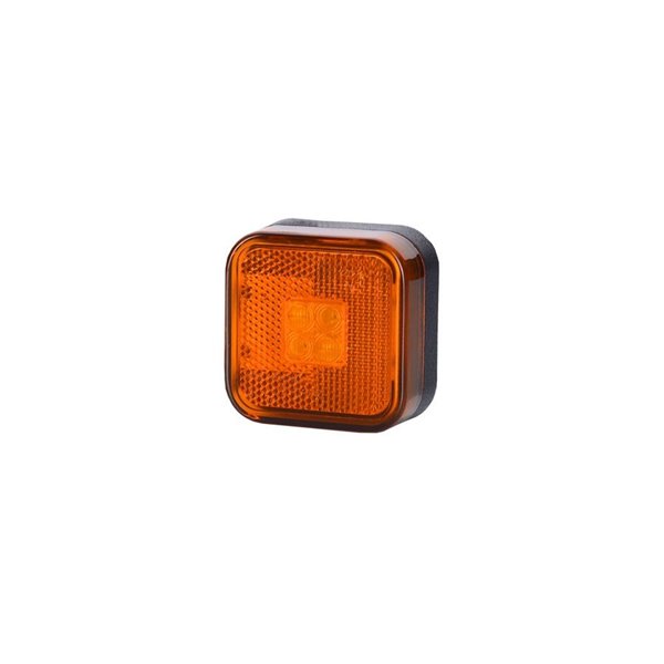HORPOL LED marker - HOR24 LD097 orange square with reflector 12/24V ECE