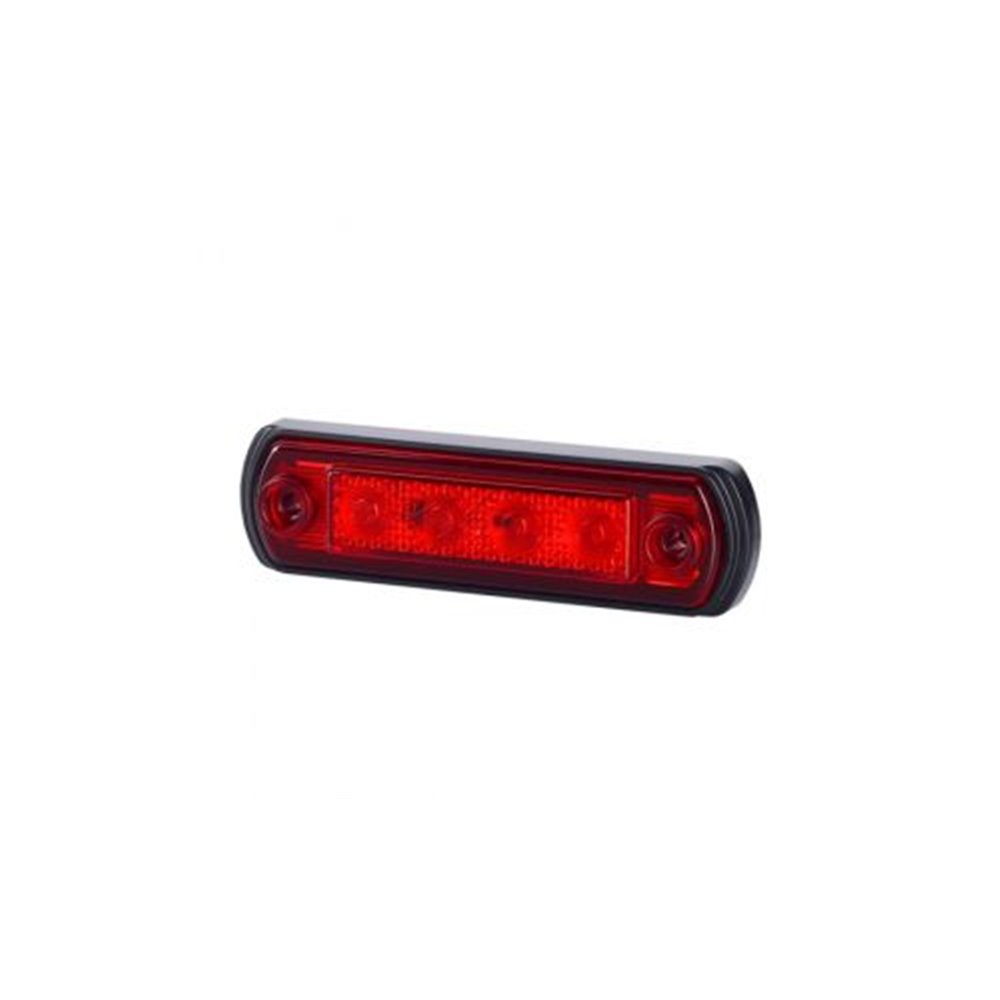 HORPOL LED marker - HOR65 LD677 red with reflector 12/24V ECE